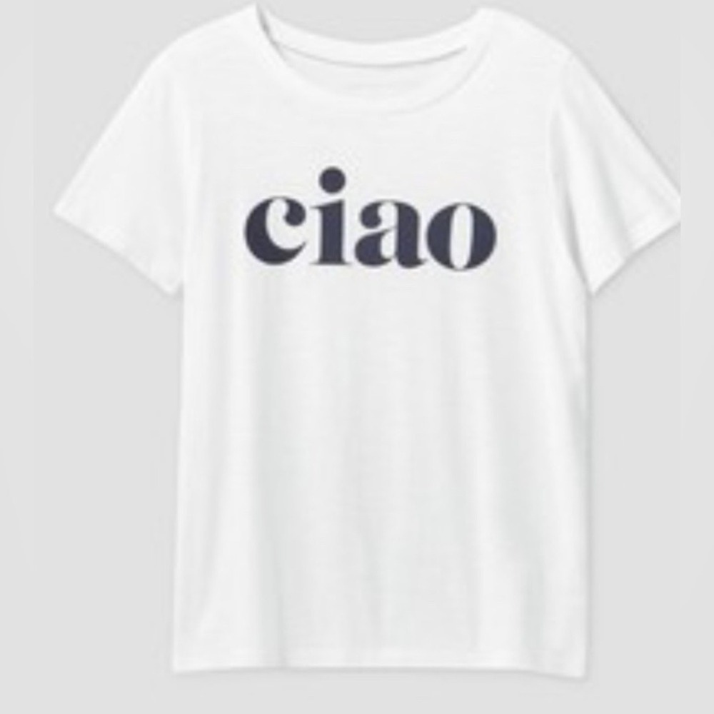 Grayson Threads Ciao white Tee shirt size small